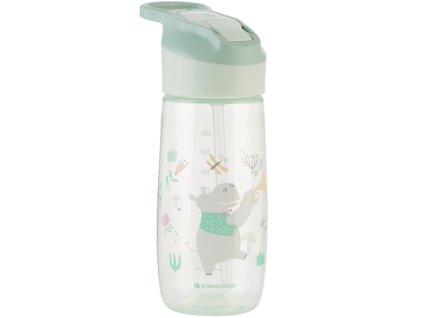 Hrnek se silikonovým pítkem KIKKABOO 450ml 12m+ Music Fest 2025, mint