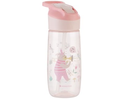 Hrnek se silikonovým pítkem KIKKABOO 450ml 12m+ Music Fest 2025, pink