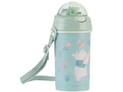 01 mint Hrnek se silikonovým brčkem a popruhem 450ml Music Fest