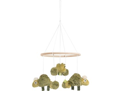 Dřevěný kolotoč BABY FEHN Lazy, Crazy & Pink 2025, chameleon Crazy