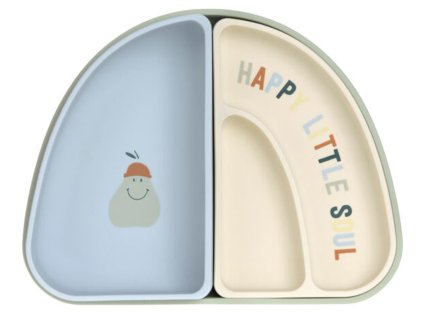 Jídelní set LÄSSIG Dish Set Silicone Section Happy 2025, fruits lemon