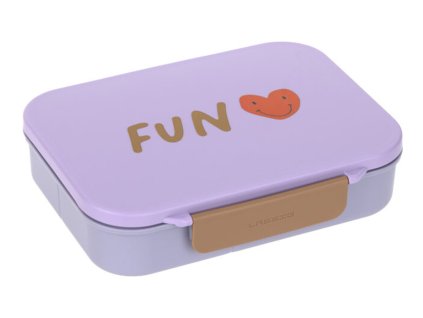 Svačinový box LÄSSIG Lunchbox Bento Little Gang 2026, heart lilac