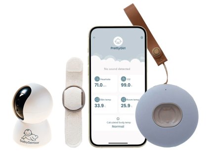 01 babysensor relax chytry senzor pro deti 0m 5let set s hd kamerou pasek ruka noha (1)
