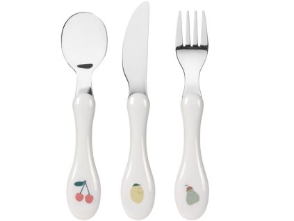 Dětský příbor LÄSSIG Cutlery 3pcs 2026, garden happy fruits