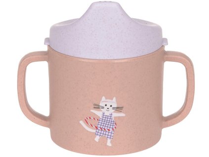 Dětský hrneček s pítkem LÄSSIG Sippy Cup PP/Cellulose 2026, tiny team cat