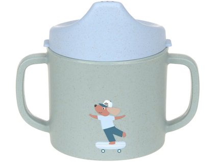 Dětský hrneček s pítkem LÄSSIG Sippy Cup PP/Cellulose 2026, tiny team dog