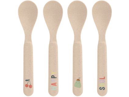 Dětské lžičky LÄSSIG Spoon Set PP/Cellulose 2026, happy fruits cherry