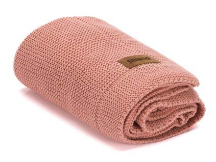 01 rose Pletená dětská deka Knit