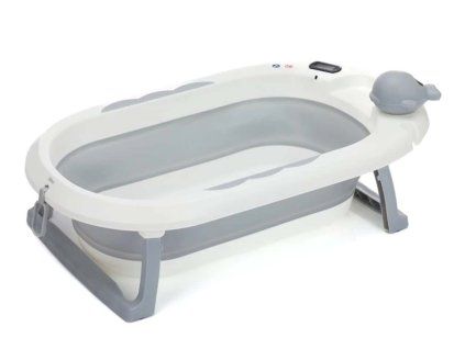 01 white grey Skládací dětská vanička Beluga s teploměrem