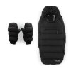 Fusak s rukavicemi NUNA winter stroller set footmuff & gloves w/bag 2024, black