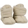 Capáčky VOKSI Baby Booties 2025, seashell sand light grey 0-1y