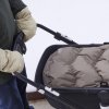 Rukavice VOKSI Stroller Mitten 2025, seashell sand light grey