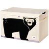 Truhla na hračky 3 SPROUTS, bear black