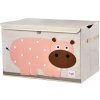 Truhla na hračky 3 SPROUTS 2025, hippo pink
