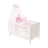 Povlečení s nebesy a mantinelem TRÄUMELAND 4-dílné do postýlky 2025, krone rosa
