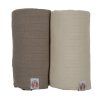 Multifunkční osuška LODGER Swaddler Solid 110x110 cm 2 ks 2026, birch/buffalo