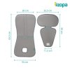 Prodyšná podložka do autosedačky ZOPA Breeze sk.2/3 2025, blue forest