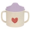 Dětský hrneček s pítkem LÄSSIG Sippy Cup PP/Cellulose 2024, happy rascals heart lavender