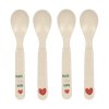 Dětské lžičky LÄSSIG Spoon Set PP/Cellulose 2024, happy rascals heart lavender