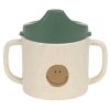 Dětský hrneček s pítkem LÄSSIG Sippy Cup PP/Cellulose 2024, happy rascals smile green