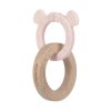 Kousátko LÄSSIG Teether Ring 2in1 Wood/Silikone Little Chums 2023, mouse