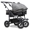 Kočárek TFK Duo Stroller Air Wheel Premium včetně Duo Combi Premium + ZDARMA adaptér pro autosedačky, 415 grey  + ZDARMA adaptér pro autosedačky