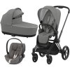 Kočárek CYBEX Set Priam Matt Black Seat Pack včetně Cloud T i-Size, soho grey