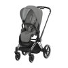 Kočárek CYBEX Set Priam Chrome Brown Seat Pack včetně Cloud T i-Size, soho grey
