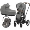 Kočárek CYBEX Set Priam Chrome Brown Seat Pack včetně Cloud T i-Size, soho grey