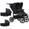 Kočárek TFK Set duo2 frame 2025 - air chamber wheel + carrycot + seat, black