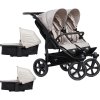 Kočárek TFK Set duo2 frame 2025 - air chamber wheel + carrycot + seat, sand