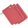 Mycí rukacive LÄSSIG Muslin Wash Glove Set 3 pcs 2022, rosewood