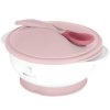 01 pink Miska s přísavkou, víčkem a lžičkou s tepelným senzorem