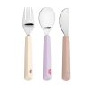 Dětský příbor LÄSSIG Cutlery with Silicone Handle 3pcs 2026, tiny team cat