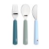 Dětský příbor LÄSSIG Cutlery with Silicone Handle 3pcs 2026, tiny team dog