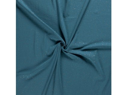 u620cf5cb5e0f4 muselin zlate tecky petrolejova