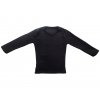 Dívčí tričko s dlouhými rukávy, černé