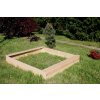 Drevené pieskovisko - štvorec 140x140x20 cm