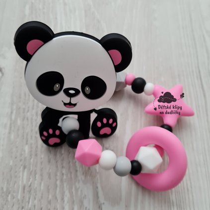 Kulaté kousátko černo růžová panda