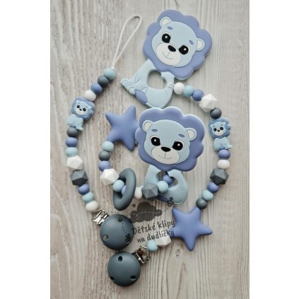 3 dílná sada modrý lvíček 2