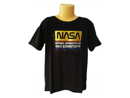 Tričko NASA kr.rukáv dívčí černé mladší dorost (Barva Černá, Velikost 164)