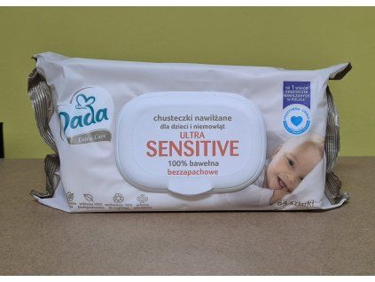 Dada Extra Care Sensitive vlhčené ubrousky, 64 ks