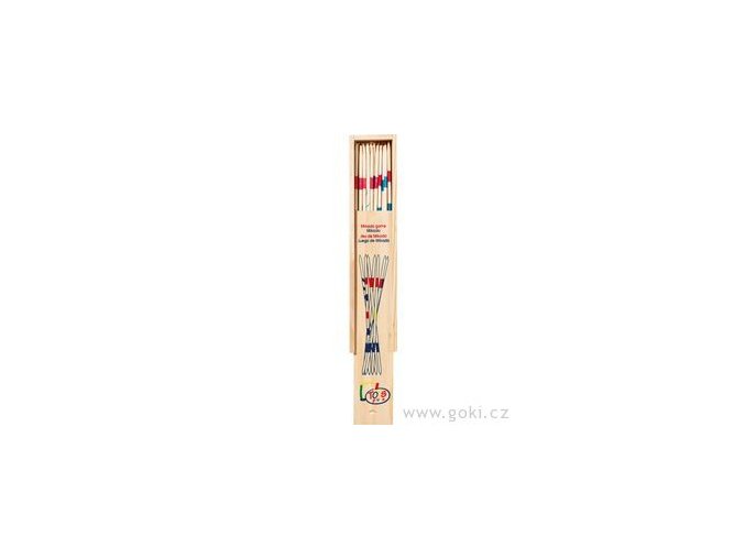 6493 1 spolecenska hra mikado v drevene krabicce 18 cm