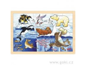 6052 puzzle na desce polarni zvirata 24 dily