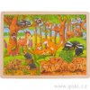 8601 zvireci deti v lese drevene puzzle 48 dilu