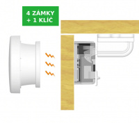  Tusunny Magnetický zámek na šuplíky a skříňky 4 ks