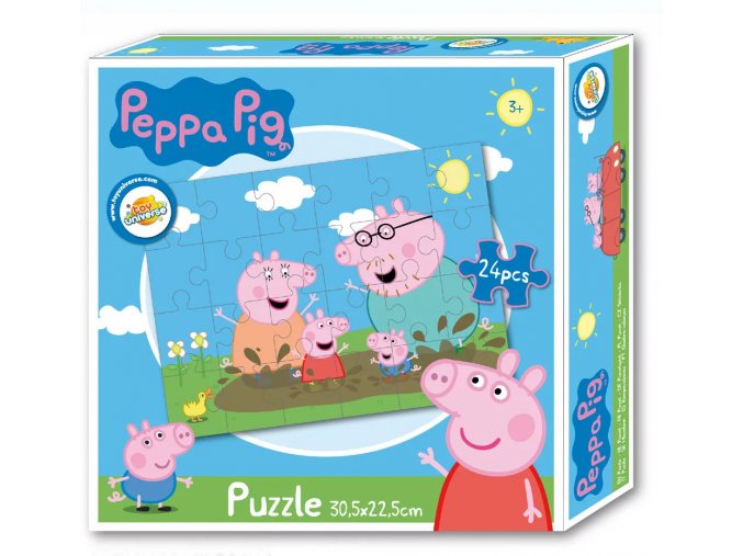 Puzzle Prasátko Peppa 24 dílků