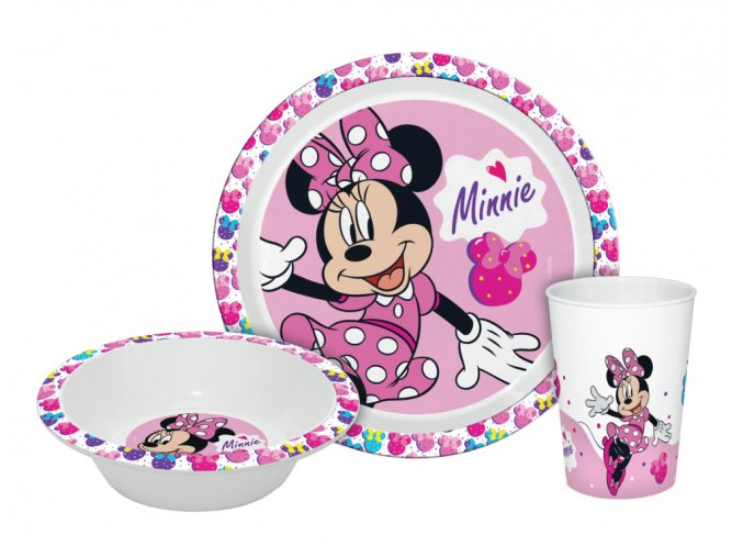 Jídelní sada Minnie Mouse 3 ks + dekorativní balení