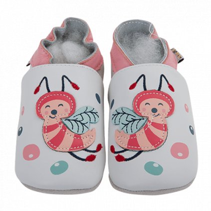 Chaussons cuir Abeille Front 1