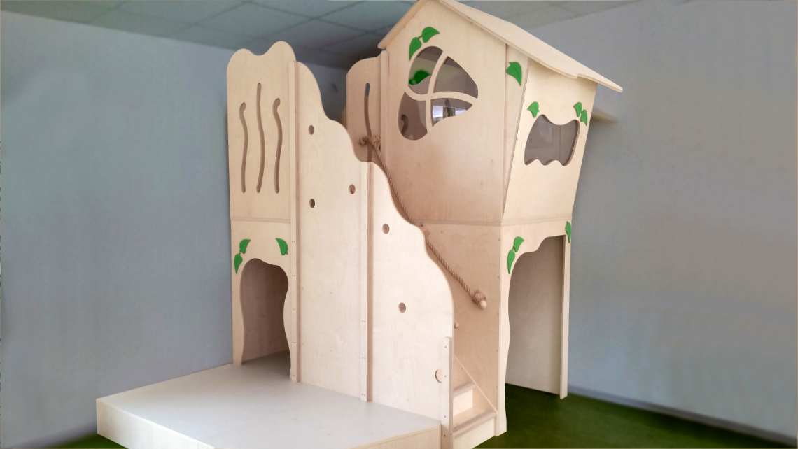 vysoké podium ve školce